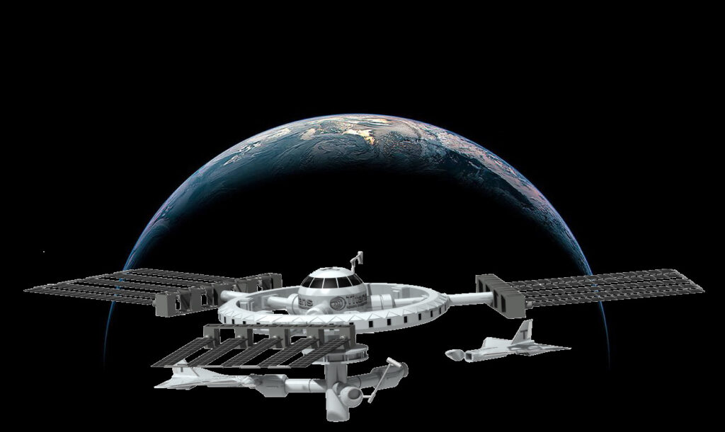Titans LEO OrbitalPort Earth Dark Portrait