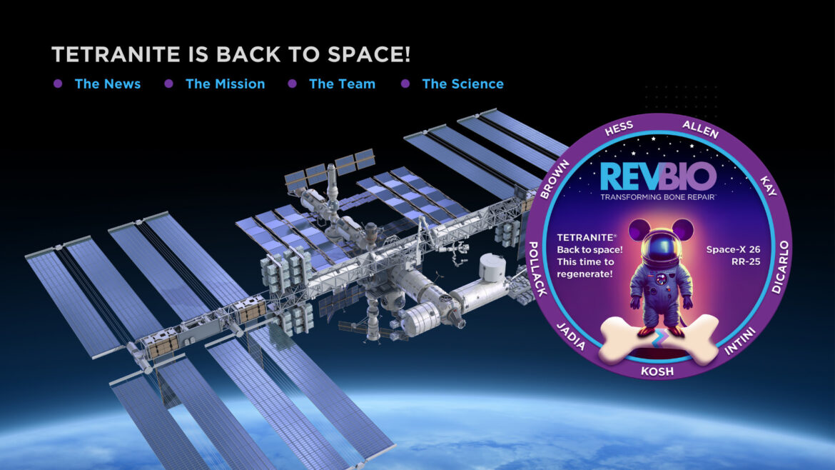 RevBio Launches an Experiment for its Regenerative Biomaterial on the International Space Station